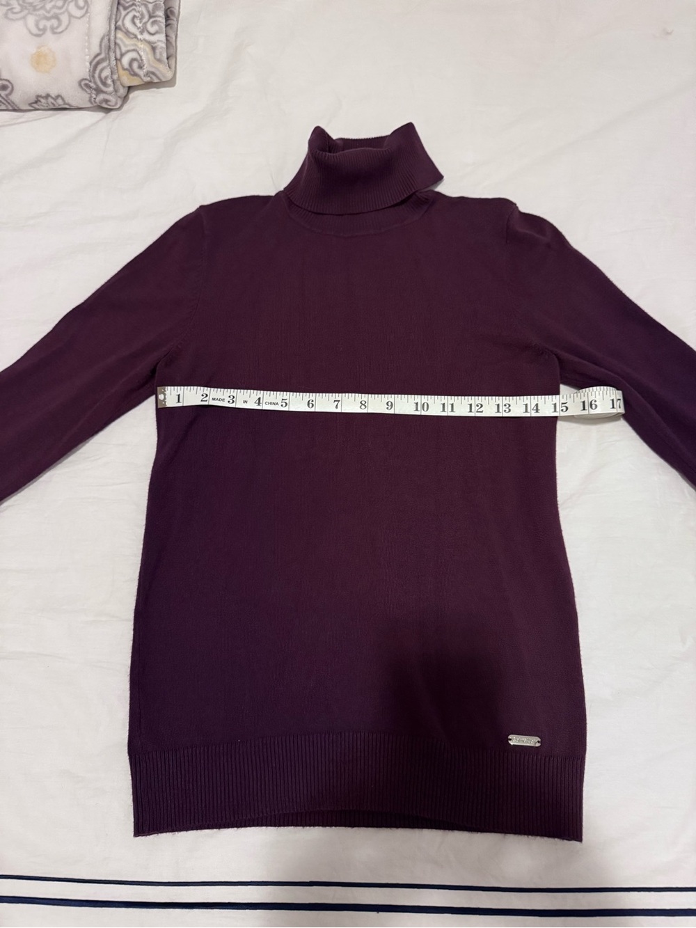 Calvin Klein Women's Turtleneck Sweater in Deep Plum
